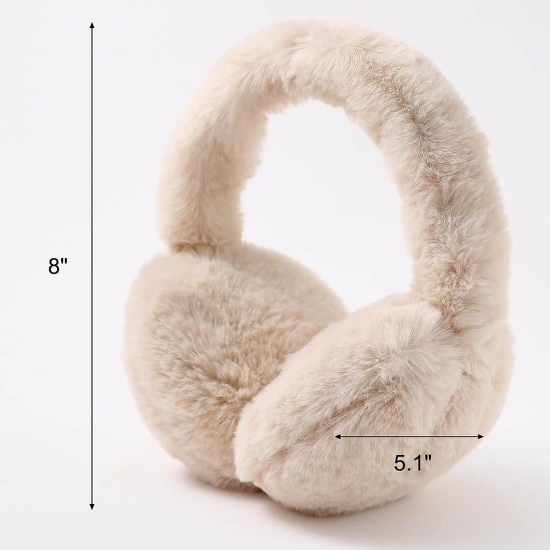 SUNBORRY Store Foldable Ear Muffs for Women, Faux Fur Adjustable Earmuffs for Winter - Image 4